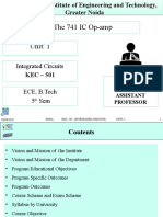 The 741 IC Op-Amp Unit: 1: Integrated Circuits