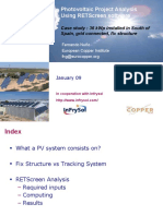 Photovoltaic Project Analysis Using Retscreen Software