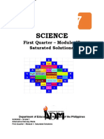 Science: First Quarter - Module 4B Saturated Solutions