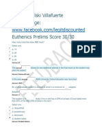 Euthenics Prelims Score 30 - 30