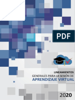 Lineamientos Generales para La Sesión de Aprendizaje Virtual