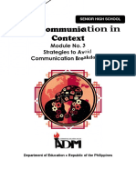 SHSG11 - Q1 - Module3 Oral Communication Avoid Com Breakdown v3 PDF