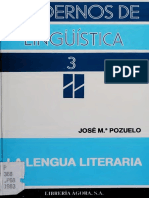 Pozuelo Yvancos, José María - La Lengua Literaria PDF