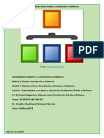 S1. Actividad Integradora. Relación Entre Estado, Constitución y Gobierno