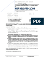 Modelo Constancia de Adjudicación