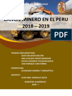 Canon Minero en El Peru 2018 - 2019