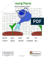 Plants Word Search Puzzle - ESL Galaxy