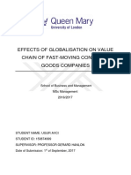 Effects of Globalisation On Value Chain of Fast-Moving Consumer Goods Companies