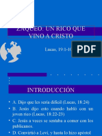 Zaqueo: Un Rico Que Vino A Cristo: Lucas, 19:1-10