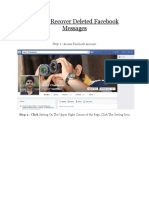 How To Recover Deleted Facebook Messages