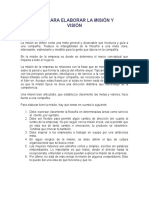 Guía para Elaborar La Misión y Visión