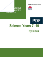 Science Years 7 10 Syllabus 2018