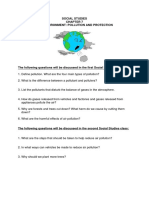 S.ST Questions - Our Environment - Pollution and Protection PDF