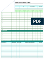 Machine Quality Control Checklist