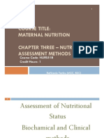 Chapter 3 3 - Nutritional Assessment Methods Biochemical Clinical - PDF