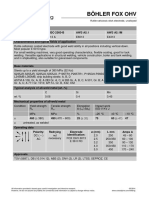 Böhler Fox Ohv: Rutile-Cellulosic Stick Electrode, Unalloyed