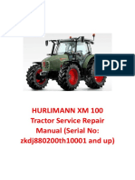 HURLIMANN XM 100 Tractor Service Repair Manual (Serial No zkdj880200th10001 and Up) PDF