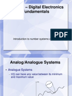 ICT 1105 - Digital Electronics Fundamentals: Introduction To Number Systems and Codes