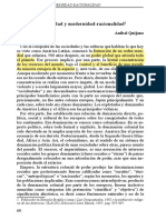 Anibal Quijano - Colonialidad y Modernidad - Racionalidad PDF