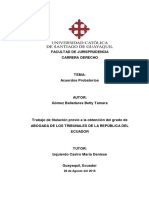 Acuedos Probatorios Ecuador Comp y Ppios PDF