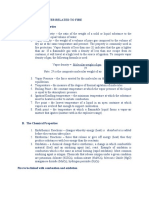 Properties of Matter Related To Fire