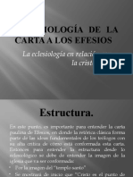 Eclesiologia de La Carta A Los Efesios