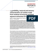 Digestibility, Textural and Sensory Characteristics of Cookies Made From Residues of Enzyme-Assisted Aqueous Extraction of Soybeans