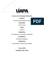 Ser Humano y Desarrollo Sostenible Tarea 2