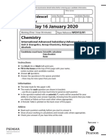 Thursday 16 January 2020: Chemistry