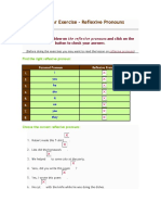 Grammar Exercise - Reflexive Pronouns