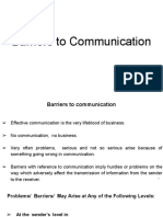 Barriers To Communication