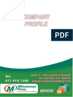 Company Profile Sample For Printing Services