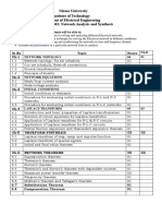 Nirma University Institute of Technology Department of Electrical Engineering Subject: EE302: Network Analysis and Synthesis