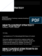 Intro To Content Strategy - NOV16 - ANDY RASKIN - SLIDES PDF