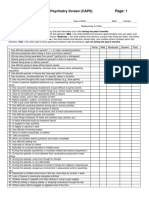 Child/Adolescent Psychiatry Screen (CAPS) 1