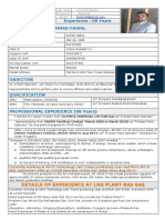 Process Operator Experience 08 Years Muhammad Faisal: Details of Experience at LNG Plant Ras Gas