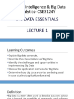 Business Intelligence & Big Data Analytics-CSE3124Y