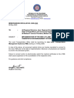 Memorandum Circular No. 2020-2181: Land Transportation Office