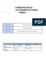 Procedimiento Operacion de Maquinarias