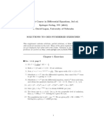 A First Course in Differential Equations Solutions Odd Exercises PDF