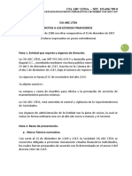 Notas A Los Estados Financieros Cia Abc Ltda