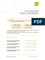 Sauces Emulsionnees