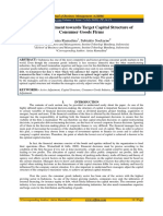 Active Adjustment Towards Target Capital Structure of Consumer Goods Firms