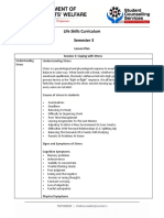 Life Skills Curriculum Semester 3: Understanding Stress