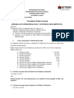 Taller - Medidas en Epidemiología 2020-1