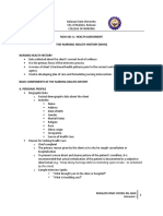 The Nursing Health History (NHH) : NCM 101-A: Health Assessment