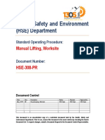 HSE-308-PR Manual Lifting, Worksite