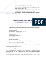 FORMULAÇÕES SOBRE OS DOIS PRINCÍPIOS DO FUNCIONAMENTO MENTAL (1911) - Freud