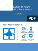Introduction To Azure App Service Environment: Boston Code Camp, March 2017 Jason Haley