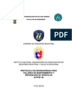 Protocolo de Bioseguridad para Talleres Mecanicos y Reparacion de Vehiculos PDF